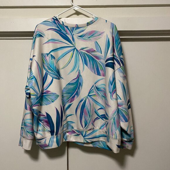 Torrid long sleeve, beautiful tropical sweatshirt, size 1X - Picture 5 of 8